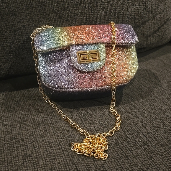 Handbags - Glittery Rainbow Chain Bag